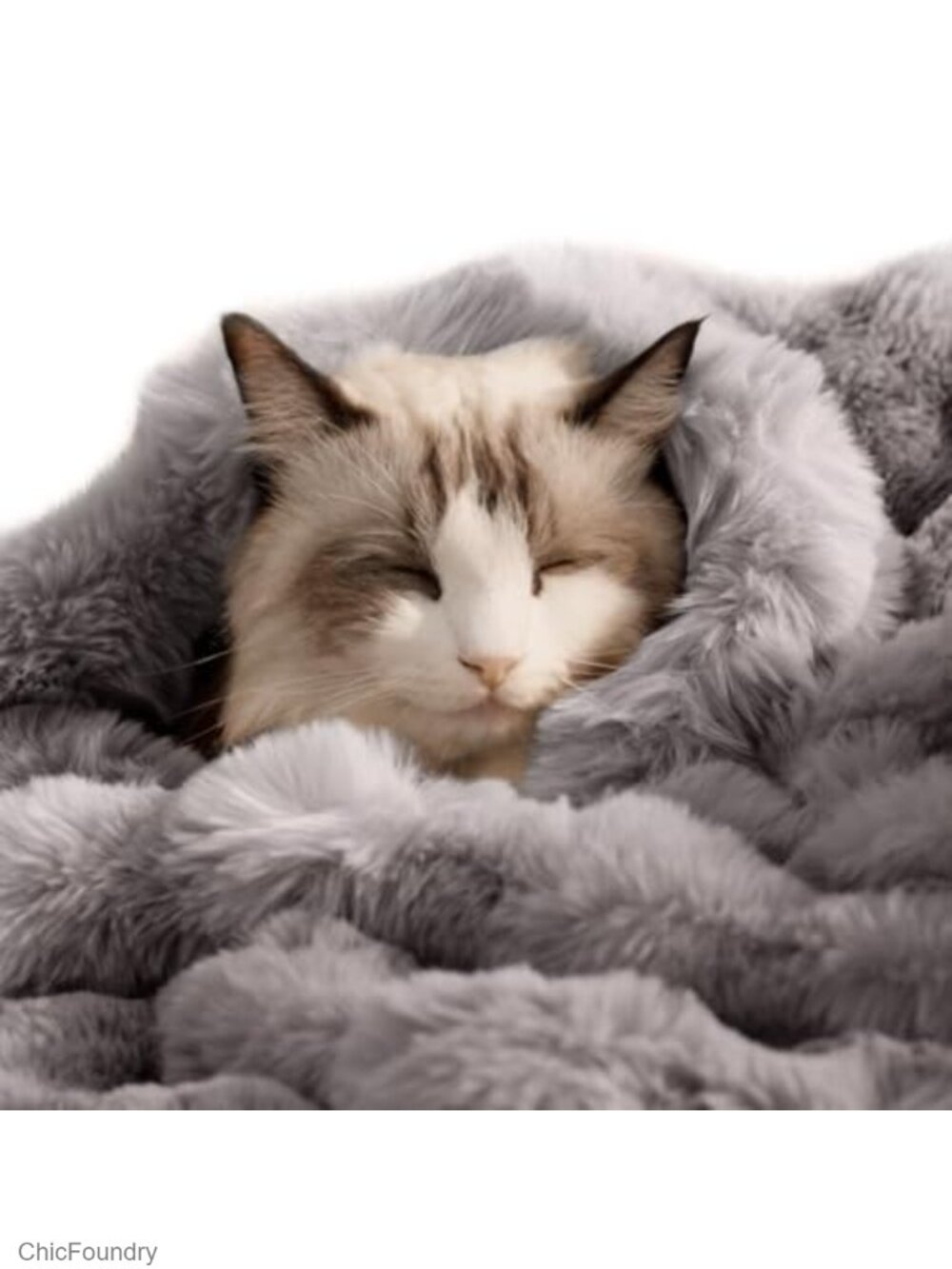 Faux Fur Pet Blanket Washable Soft Plush Cat Small Dog Throw 28x22